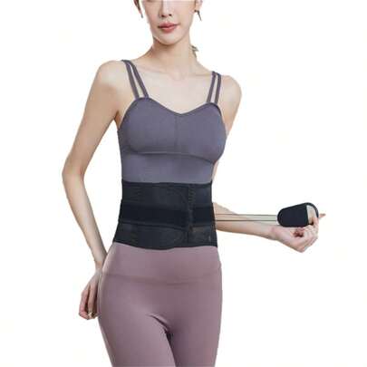 Faja lumbar - Cinturón de soporte ajustable para la cintura, sujetador deportivo con apriete de cintura conveniente, cinturón, ventilación de malla, doble compresión, nueva ortesis de soporte lumbar, disco de cintura, soporte de cintura deportiva, entrenador de cintura transpirable de verano