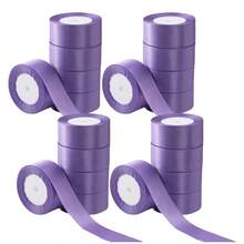 5 卷 4 厘米手工玫瑰缎带，婚礼长椅蝴蝶结装饰，花卉礼品包装饰边，新娘派对装饰，返校情人节