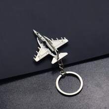 Llavero con modelo de avión de combate de aleación de zinc, sujeta llaves, regalo de aviación, accesorio de coche