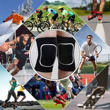 Volleyball Knee Pads For Women, Men, Knee Brace For Volleyball Basketball Football Dance Yoga Tennis Running Cycling Workout Climbing Wrestling ﻿ - Black and White - View 6