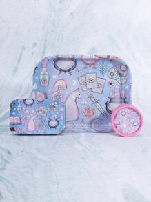 3 Pieces Set, Entry-Level Set With Multiple Prints - Including Metal Rolling Tray, Grinder, And Iron Box, Stylish Design, Perfect Gift For Halloween And Christmas!