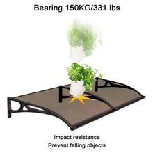 Toldo Para Puerta Ventana Exterior 200 80cm Color Café proteccion solar lluvia toldo enrollable decoracion fachada facil instalacion - café - Ver 7