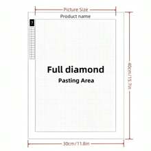 DIY 5D Diamant Malset - Haus Design, Volle Runde Diamanten, Acryl Kunsthandwerk Set für Wanddekoration, Ohne Rahmen 30 x 40 cm