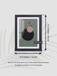 Luxury PVC Picture Frame In Classic Matte Black – High-Quality Shatter-Resistant Acrylic Glass, 4x6/5x7/8x8/8x10/11x14/12x16-Inch, Available In Multiple Sizes For Wall-Mounted Or Tabletop Display. Perfect For Enhancing Home Decor, 30x40/30x30/20x25/20x20cm, For Star/Moon