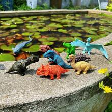 Modelos de dinossauros grandes, Tiranossauro Rex de 33 cm e Mosassauro de 38 cm com mandíbula móvel, figura de gorila King Kong Battle Roar de 19 cm, mascote dragão chinês Loong de 25 cm, conjunto de 8 dinossauros fofos - bonecos de ação de dinossauro realistas pintados à mão - Multicolorido - Ver 12