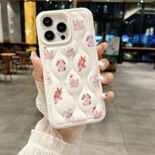 Funda protectora con absorción de golpes y diseño minimalista y elegante compatible con Apple 13/14, serie de animales con chaquetas de plumas de dibujos animados, cubierta para todo el Body resistente a arañazos y a prueba de golpes compatible con Apple 15