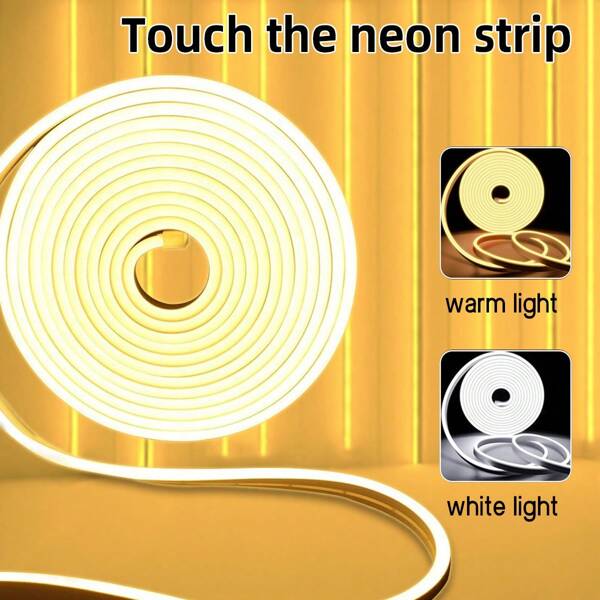 1M/2M/3M/4M/5M Luz de Tira de Néon USB 5V, Luz Flexível de Tira de LED de Néon À Prova d''Água para Decoração Doméstica, Iluminação de Canto, Iluminação de Gabinete, Lâmpada de Leitura, Luz de Toucador, Iluminação Traseira de TV do Quarto