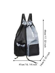 Mochila de red con cordón para nadar con compartimentos secos y húmedos, para playa, gimnasio y equipo de ejercicio, bolsa de deporte de verano para natación, yoga