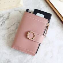 New Short Women Wallets Fashion Simple Cute Small Female Wallets PU Leather Card Holder Women's Purse For Women Wallet Mini Wallet Purse Wallet Small Wallet Cute Wallet