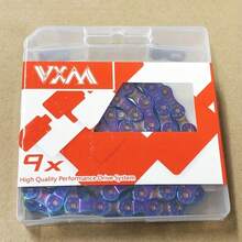 Multi-Color Bicycle Chain, Suitable For Mountain Bike And Road Bike Drivetrains, 8/9/10/11 Speed Vibrant Chains Available, High Strength Wear-Resistant Steel Material, 116 Electroplated Colored Links, Includes Quick Link, Easier Installation And Removal - Multicolor - View 12