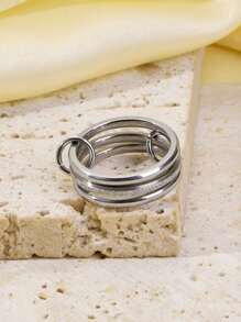 Juego de 3 o 4 piezas de collar y anillo de acero inoxidable de moda, adecuado para uso diario, festivales, compromisos y bodas; un regalo ideal para seres queridos, familiares y amigos