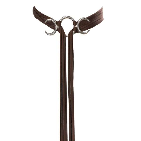Cinturón de mujer con motivos de fases lunares, cinturón de bruja nórdico extra largo con anillos de cuerda nudosa, accesorio pagano de chaman