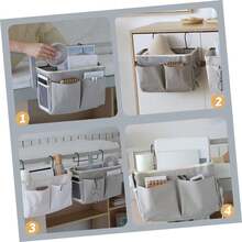 Leinwand Aufbewahrungstasche zum Aufhängen, Bettseiten Organizer Korb, Weihnachten