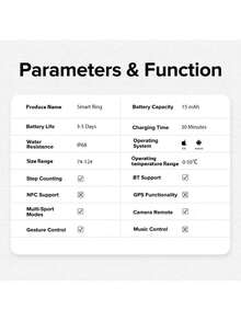 Smart Ring With Pedometer, Unisex Design, Great Fitness & Leisure Gift For Men Or Women