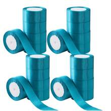 5 卷 4 厘米手工玫瑰缎带，婚礼长椅蝴蝶结装饰，花卉礼品包装饰边，新娘派对装饰，返校情人节