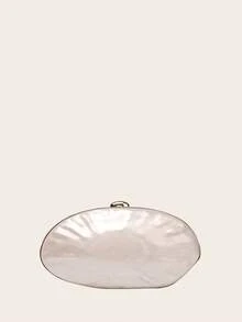 Women's Evening Clutch Bag, White Pearl Effect Hard Box Shaped Handbag, Acrylic Shell Design Party Bag, Shoulder Strap Crossbody - Multicolor - View 22