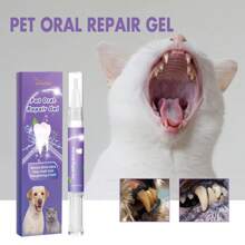 Gel reparador oral para mascotas que elimina el mal aliento y el sarro. Cuidado refrescante para los dientes de mascotas. Bolígrafo para limpieza dental de mascota