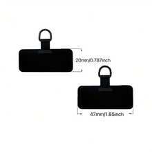 2/5/10pcs Universal Metal Phone Lanyard Spacer Durable Ultra-Thin Phone Strap Clip Cord Sticker - Black - View 5