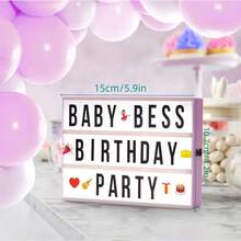 1pc Illuminated LED Light Box, Black LED Letter Light Box For Home Theatre, DIY Word Combination, Family Activities, Home Decor Lighting, Alien/Rabbit Neon Light For Girl Bedroom - White - View 20