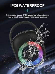 Mini Bluetooth Speaker CLIP 5 Pro, Wireless Bluetooth Speaker, Outdoor, Clip Design, Support SD Card, RGB Colorful Lights