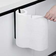 Kitchen Roll Paper Rack, Cabinet Paper Towel Rack, Non Perforated Towel Hanging Shelf, Iron Cling Film Storage Rack, Wall Mounted