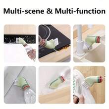 3pcs Creative Multi-Functional Cleaning Brush - Dry And Wet Double-Use Corner Brush For Home, With Detachable Water Bottle Ad - 3pcs-green - View 6