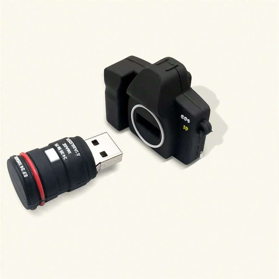 BIYETIMI Cute Creative USB Flash Drive, Camera USB, Dual Use For Phone & Computer, High-Speed USB Storage For Car