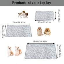 Pets Blanket Paw Print With Anti-Slip Design All Seasons Soft Warm Puppy Pet Blanket Small Medium Large Dogs Cats Pet Accessories