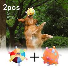 1 Pc Dog Toy - Cartoon Pattern, Interactive No-Battery Sound Toy For All Breeds, Durable Puppy Play And Training Game Accessory