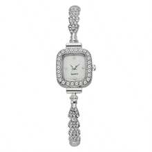 1 pièce Nouvelle petite montre carrée pour filles, montre à quartz au tempérament pour femmes, montre bracelet pour collégiens et lycéens