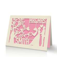 Personalized Anniversary Card Gifts For Him Her Custom Wedding Anniversary Card Mr And Mrs Gifts Laser Paper Cut Cards