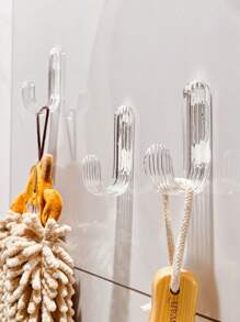 Transparente gestreifte Gletscher-Muster Klebehaken, starker Klebestreifen für wandmontierte Haken ohne Bohren, Handtuch-/Luffahalter für Badezimmer/Küche/Wohnzimmer/Schlafzimmer/Vorhänge/Kleiderschrank, 4er/8er/12er Pack