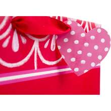 - Bolsa de regalo extragrande de 15 pulgadas con papel de seda (Día de San Valentín) - Feliz día de San Valentín en rojo - Ver 4