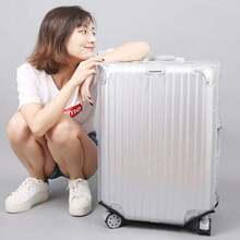 New 20 Inch Full Clear PVC Luggage Cover, 0.4mm Thick Heavy-Duty Waterproof, Dustproof, Anti-Scratch Suitcase Cover, Luggage Covers For Suitcase TSA Roved, Fits 19"-20" Wheeled Luggage - 全清晰適合19-20 - 查看 9
