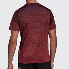 Adidas 男士新款运动服，舒适透气跑步健身训练休闲短袖T恤 - 紅色 - 查看 6