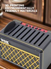 Un mini altavoz de guitarra eléctrica impreso en 3D, 3d creativo, puede almacenar púas de Guitarra, adornos musicales, juguetes de descompresión, regalos creativos, decoraciones de fiesta, para la temporada de regreso a clases, Halloween, Navidad