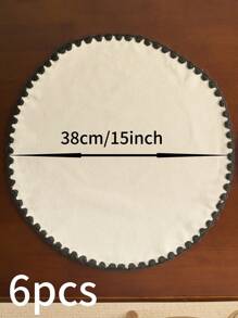 1/4/6/12 buc. Covorașe rotunde brodate albe, stil minimalist japonez, lavabile și reutilizabile, potrivite pentru sărbători, reuniuni, petreceri de ziua de naștere, nunți, decorarea mesei de cină, decorarea casei