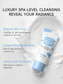 1 Set Moisturizing LAIKOU Milk Skincare Set,( Milk Hydrating Toner 100ml & Milk Skin-Softening Serum 17ml & Milk Cleanser 50g & Milk Hydrating Mud Mask 5g*2 & Milk Hydrating Triple-Roller Eye Serum 15ml& Milk Moisturizing Cream 30g)Moisturizing Relief Skin Care Gift Boxes Deep Nourishing Skin Care Gift Bag For Travel, Camping, Hiking, Climbing, Outdoor - 牛奶五件套裝 - 查看 7