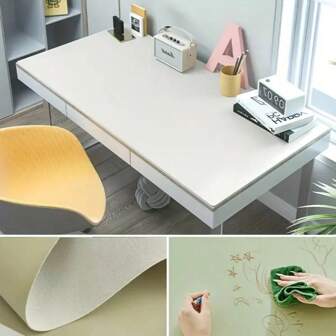 1pc Eye-Protecting Office Desk Pad, Mouse Pad, Large Mousepad, Non-Slip PU Leather Blotting Paper, Laptop Desk Mat, Manicure Desk Pad, Coffee Table Mat, Vanity Table Mat, Extra Large Tablecloth, Waterproof Writing Pad For Office And Home, Waterproof, Oil-Proof, Stain-Resistant, Wear-Resistant, Washable Dining Table Mat, Suitable For Various Desktops, Large Dining Table Mat, And Small Desk, Fashionable Design, Perfect For Home Decor And Holiday Gifts, Kitchen Countertop Mat | Modern Desk Pad Decor