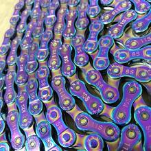 Multi-Color Bicycle Chain, Suitable For Mountain Bike And Road Bike Drivetrains, 8/9/10/11 Speed Vibrant Chains Available, High Strength Wear-Resistant Steel Material, 116 Electroplated Colored Links, Includes Quick Link, Easier Installation And Removal - Multicolor - View 3