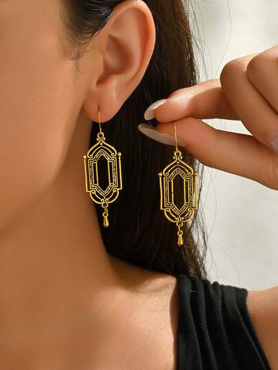 1 Pair Fashionable Vintage Bohemian Style Creative Earrings, Jewelry Accessory Gift For Women, Suitable For Daily And Festive Wear