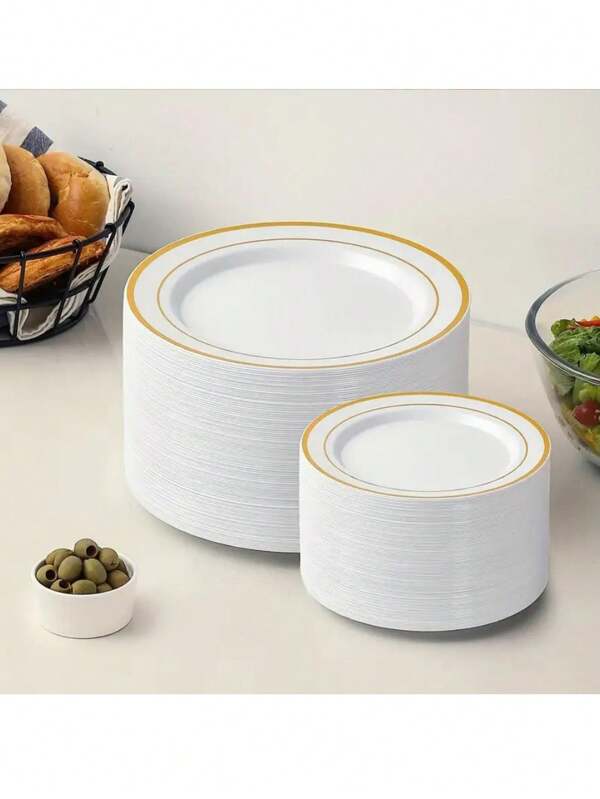 25 Pieces White Round Cake Dessert Board, High-Looking Fruit Salad Board, Reusable And Easy To Clean. Perfect For Wedding Decoration, Birthday Parties, Family Gatherings, Outdoor Team Building, School, Dining Room And Kitchen Party Decor Tableware,School Supplies
