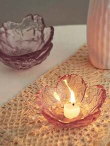 Conjunto de tazones para mojar de vidrio con diseño de flores de cerezo - Adecuado para aperitivos, postres, frutas y salsas - Bordes dorados elegantes, perfecto para cocinas y restaurantes del hogar, útiles escolares