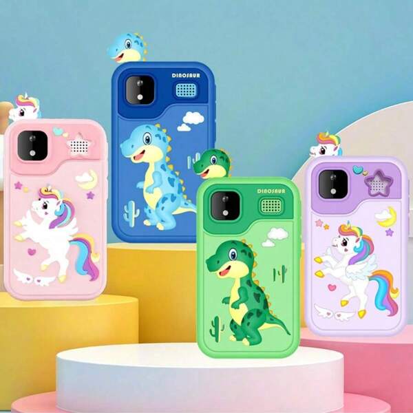 Telefono per bambini per ragazzo e ragazza, giocattoli, regalo compleanno per bambino, per età 2, 3, 5, 7, 8, 10 anni, giocattoli educativi con schermo tattile da 2,8", lettore musicale, fotocamera, giochi, riproduzione di storie della buonanotte, fotocamera doppia da 9600W, giochi divertenti di graffiti e musica