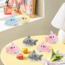 24-Pack Shark Party Favors, Mini Stuffed Animal Soft Shark Toys, Plush Keychains, Backpack Clips, Cute Decorative Plush Toy Accessories, Gift Bag Fillers For Boys Girls (Multicolor)