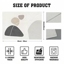 4pcs/6pcs Set, White Striped Theme, Vibrant Modern Creative Placemat Set - High Quality Linen Material Easy To Clean, Suitable For Kitchen Dining Room Decor Placemats, Holiday Party Table Decorations, Home Decor - Beige - View 12