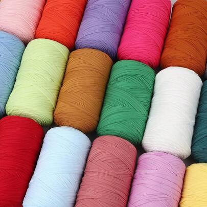 1 件 200 克特大布条弹性柔软纱线，适用于手工钩编、包包、帽子、鞋子、靠垫、玩偶