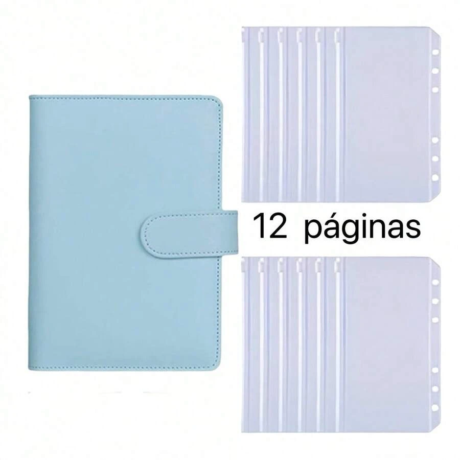 A6 Monochrome Binder For Notebook And Accounts - Azul - Ver 1
