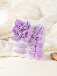 8pcs/Set Gift Box Baby Girls Handmade Hair Clips & Barrettes, Children Hair Accessories - Multicolor - View 11