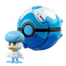 pokemon 1 set/2 pezzi 1 Pokeball + 1 Giocattolo modello Pokemon, Pallina Sorpresa Pokemon con animale domestico che salta fuori, Giocattolo da collezione divertente, Perfetto come regalo di compleanno, Souvenir per feste